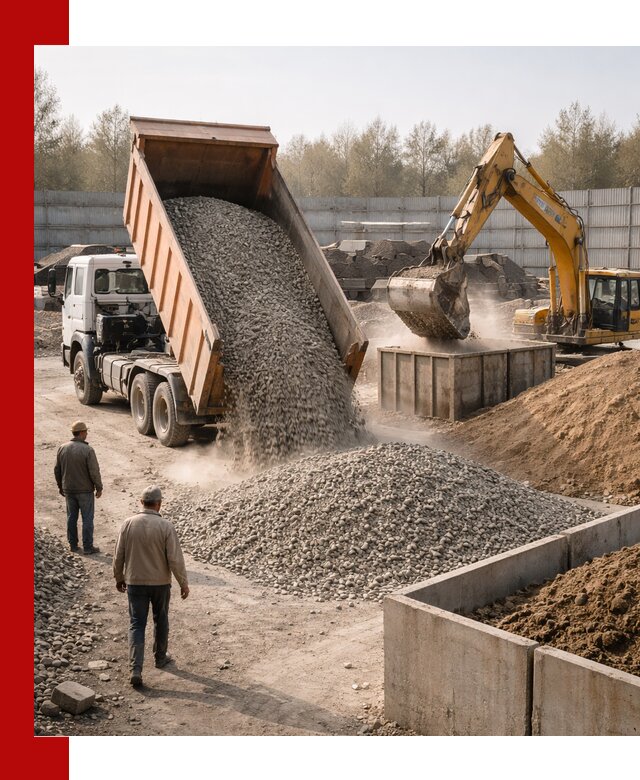 Доставка нерудных материалов с погрузкой и разгрузкой в Ханты-Мансийске