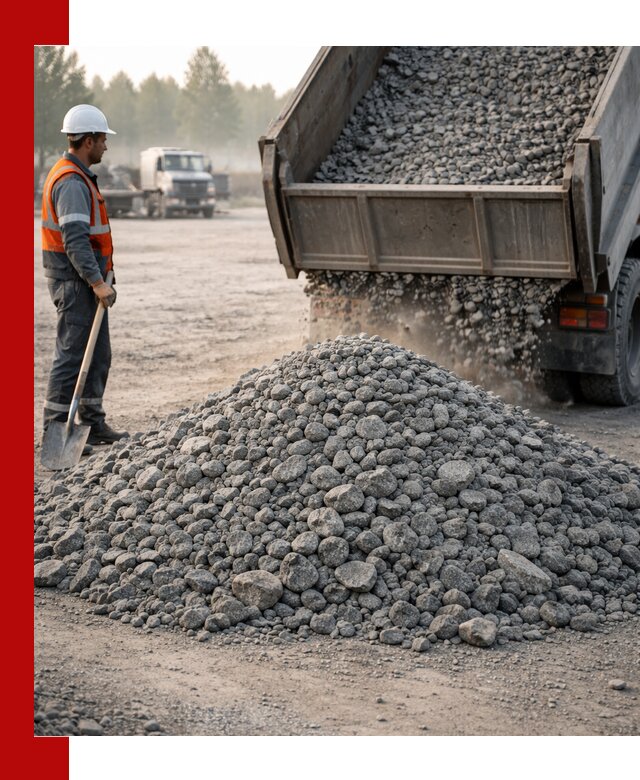 Гранитный щебень фракции 100–201 для строительства в Ханты-Мансийске