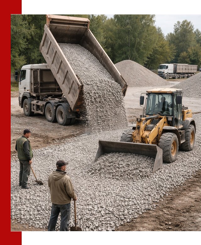 Купить гравийный щебень фракция 20-40 в Ханты-Мансийске с доставкой