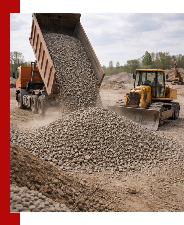 Доставка гравийного щебня фракции 40-70 в Ханты-Мансийске
