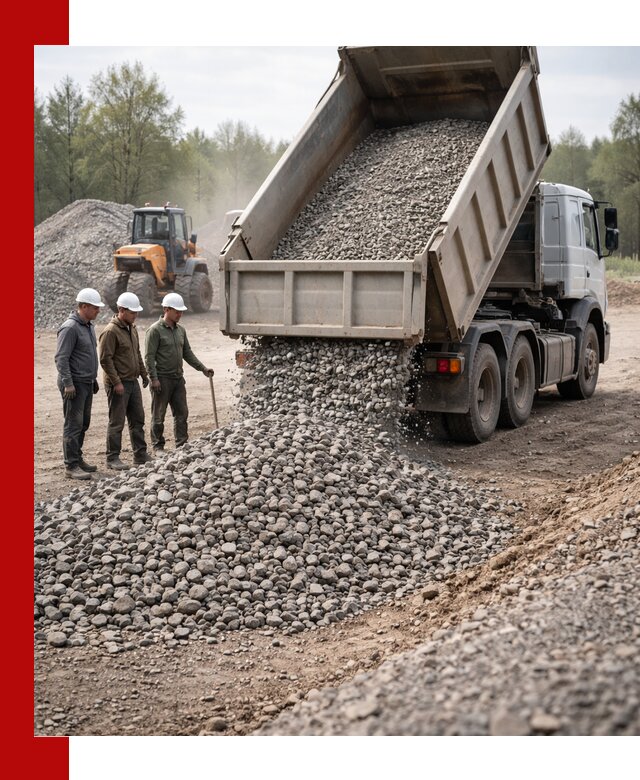 Доставка гравийного щебня фракции 70-120 в Ханты-Мансийске