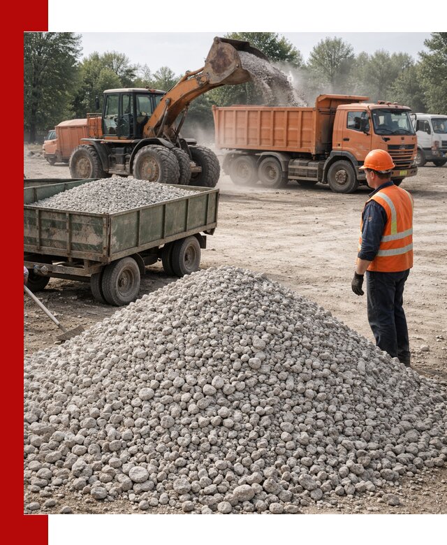 Доставка известнякового щебня фракция 20–40 в Ханты-Мансийске