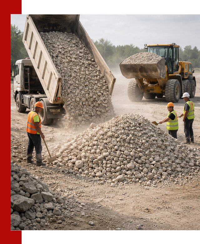Доставка известнякового щебня фр. 40-70 в Ханты-Мансийске