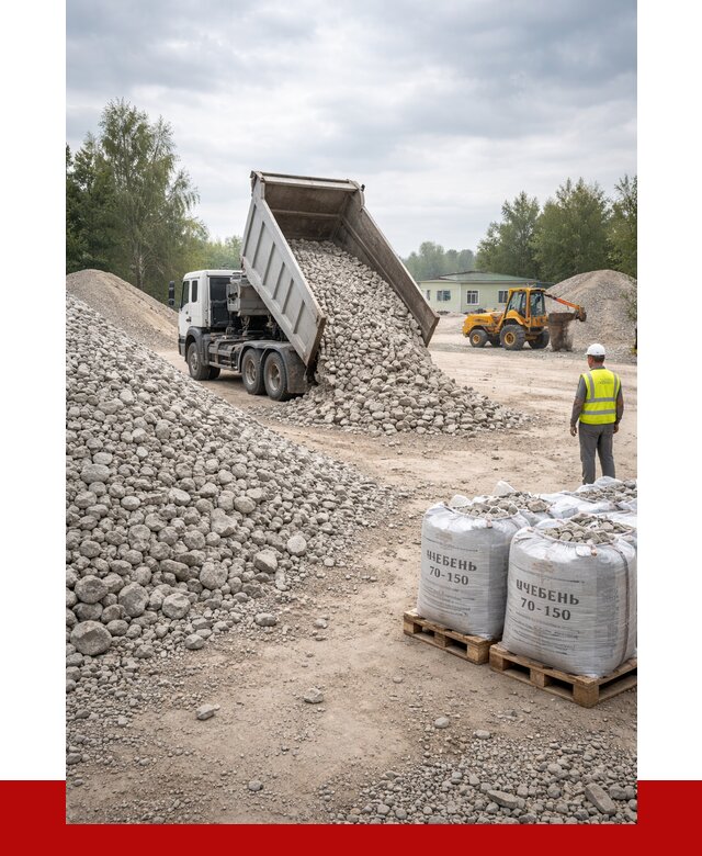 Известняковый щебень фракция 70-150 в Ханты-Мансийске от 1276 р. | ПРОНЕРУДХнт