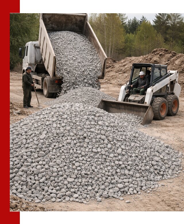 Доставка доломитового щебня в Ханты-Мансийске напрямую от карьера