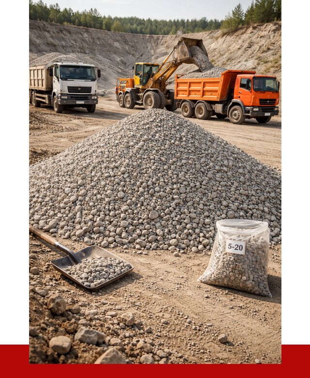 Доломитовый щебень фр. 5-20 в Ханты-Мансийске от 4288 р. | ПРОНЕРУДХнт