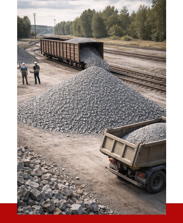 Железнодорожный щебень 20-60 в Ханты-Мансийске от 1736 р. | ПРОНЕРУДХнт