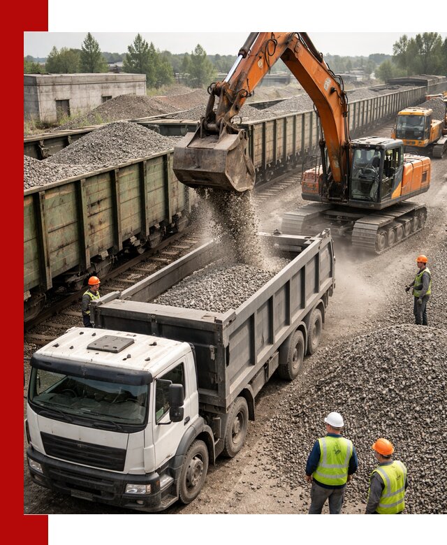 Железнодорожный щебень фракция 25–60 для поставок в Ханты-Мансийске