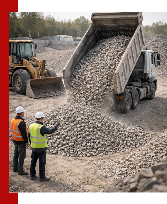 Вторичный щебень фракция 40–70 доставка в Ханты-Мансийске