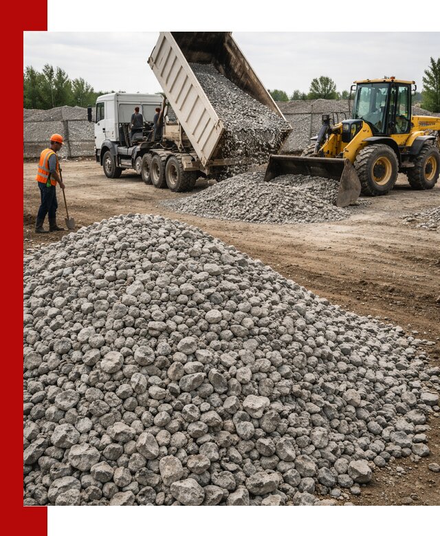 Доставка бетонного щебня фракции 40-70 в Ханты-Мансийске