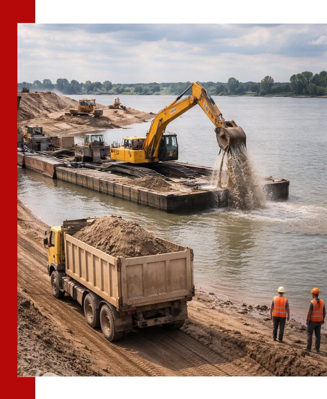 Намывной песок с доставкой в Ханты-Мансийске оптом и в розницу