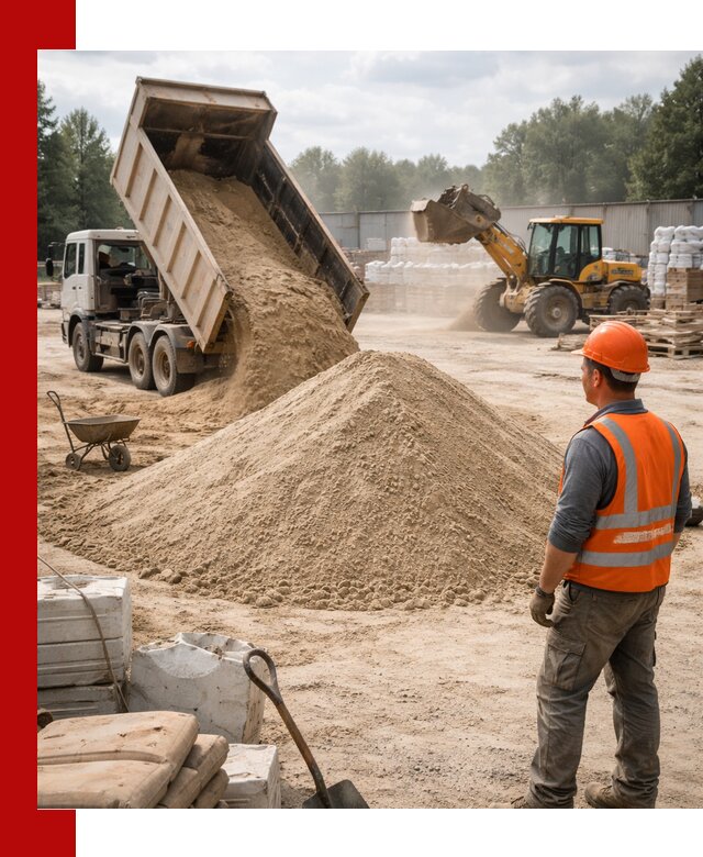 Доставка строительного песка с самосвалом в Ханты-Мансийске