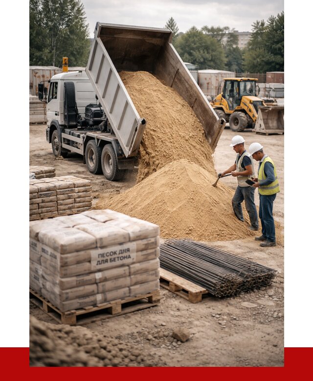 Песок для бетона в Ханты-Мансийске от 2552 р. с доставкой, ПРОНЕРУДХнт