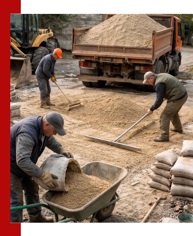 Поставка песка для стяжки в Ханты-Мансийске с быстрой доставкой