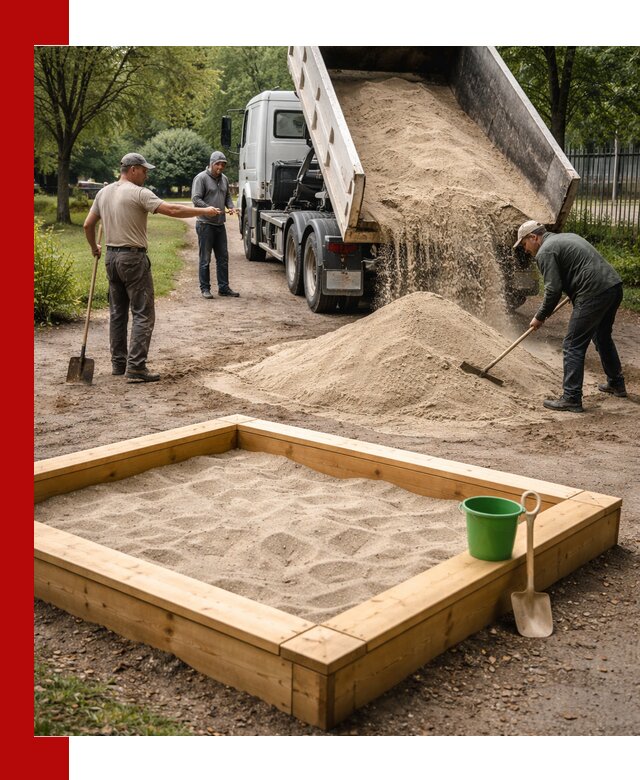 Песок для песочницы с доставкой в Ханты-Мансийске недорого и чистый