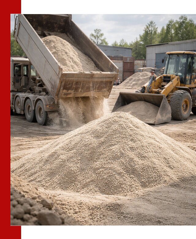 Кварцевый песок с доставкой в Ханты-Мансийске для строительных работ