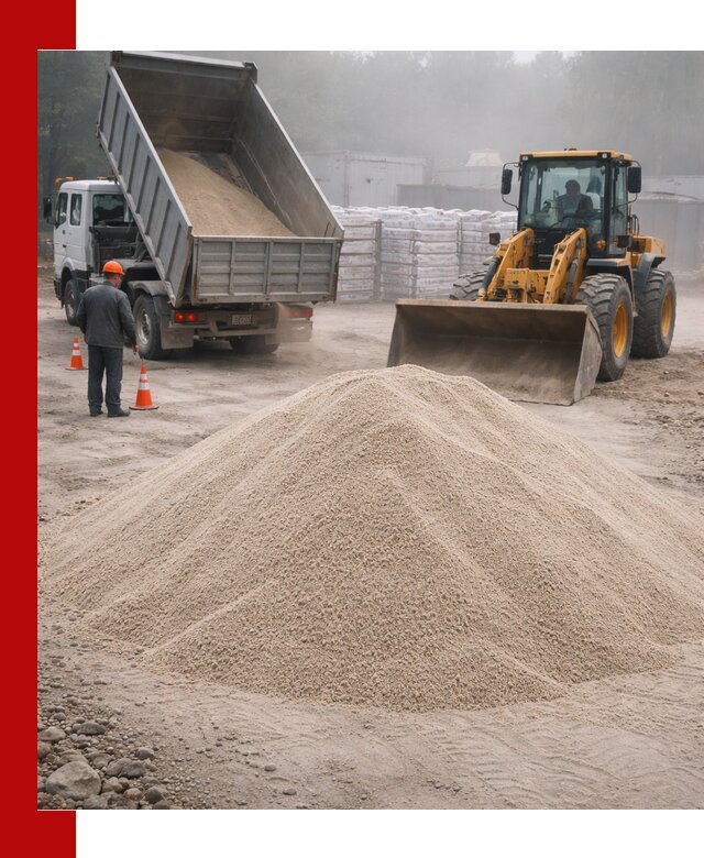 Кварцевый песок фракция 0–8 для стройработ в Ханты-Мансийске