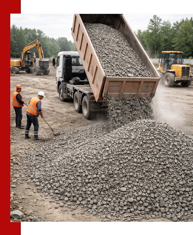 Доставка гравия фракции 40-70 в Ханты-Мансийске оптом и в розницу