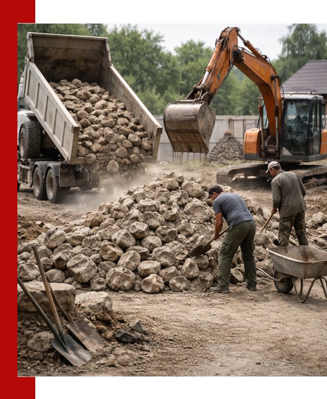 Доставка и разгрузка бутового камня в Ханты-Мансийске
