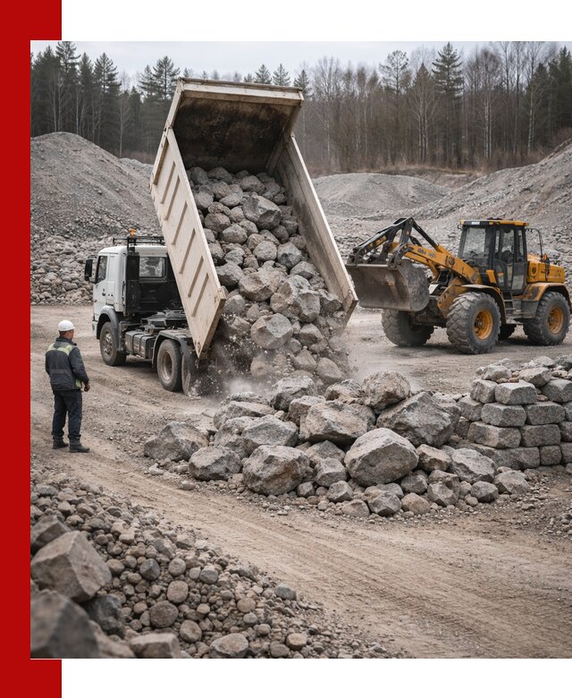 Доставка и продажа бутового гранитного камня в Ханты-Мансийске