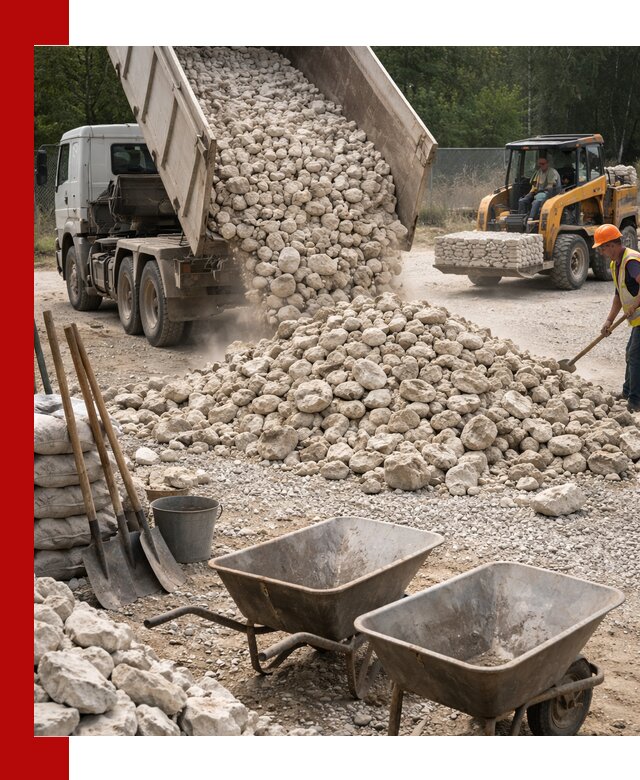 Доставка и продажа бутового известнякового камня в Ханты-Мансийске