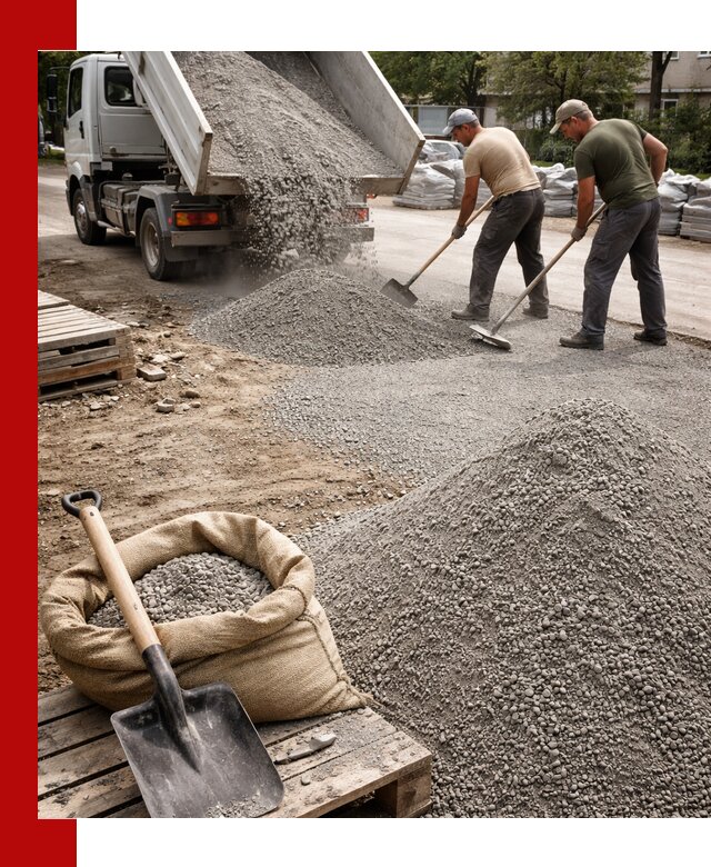 Отсев для тротуарной плитки в Ханты-Мансийске — доставка и укладка