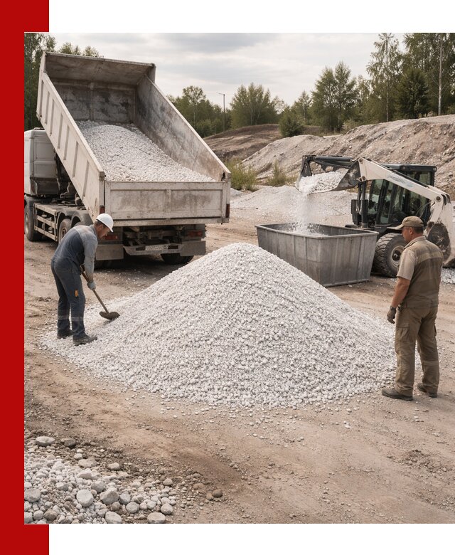 Доставка и продажа белой мраморной крошки в Ханты-Мансийске