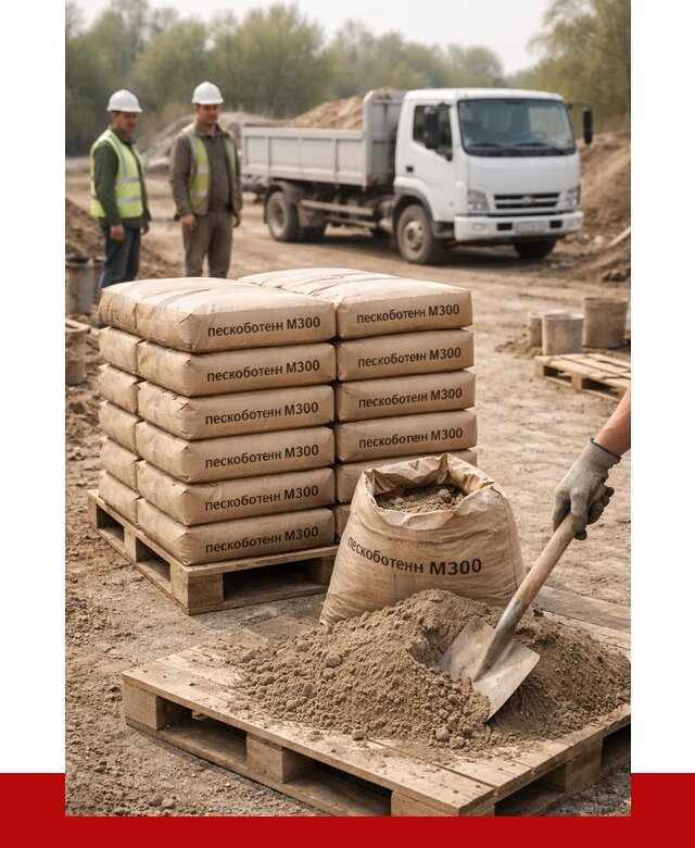 Пескобетон М300 в Ханты-Мансийске с доставкой от 4747 р. за куб | ПРОНЕРУДХнт