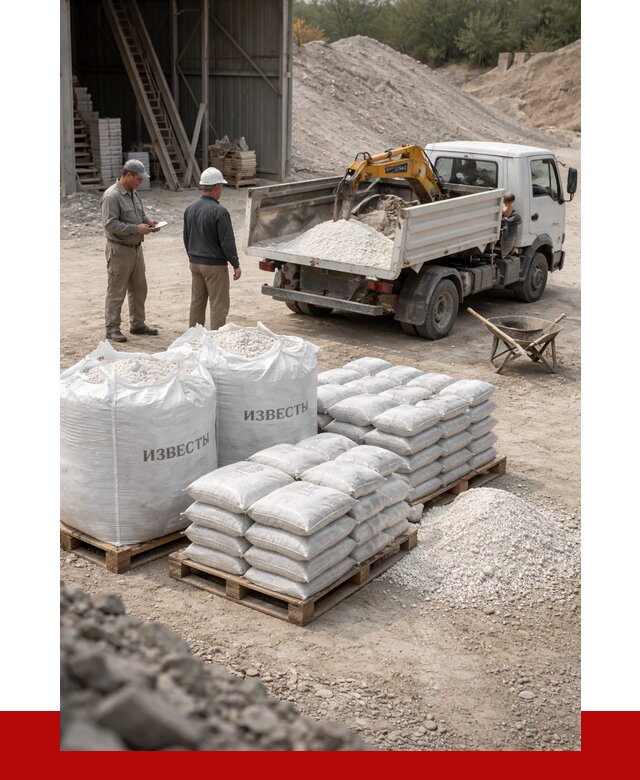 Известь строительная в Ханты-Мансийске с доставкой от 4288 р. | ПРОНЕРУДХнт