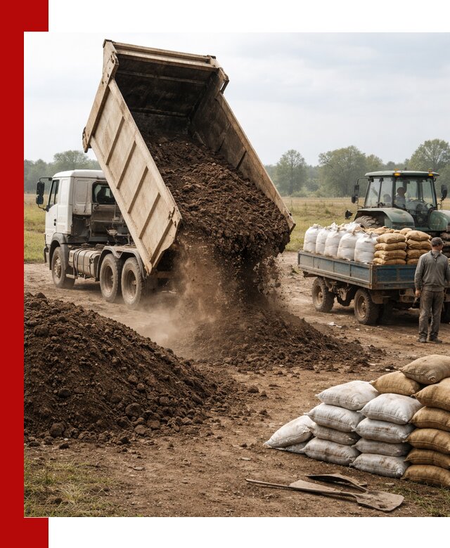 Доставка грунта и удобрений оптом в Ханты-Мансийске для сельхоз и строительства
