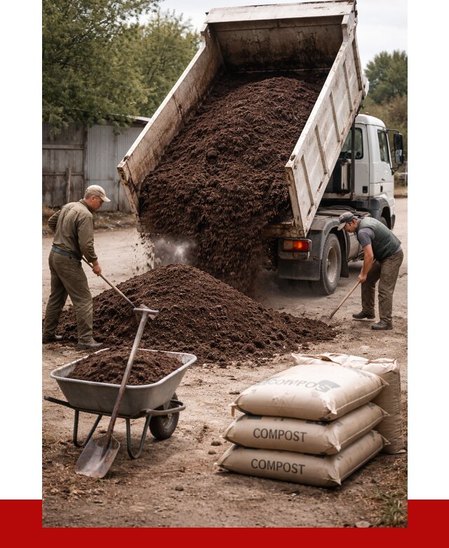 Купить компост в Ханты-Мансийске от 4288 р. за куб с доставкой | ПРОНЕРУДХнт