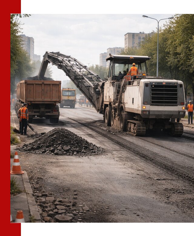 Фрезерованный асфальт в Ханты-Мансийске — удаление и вывоз старого покрытия