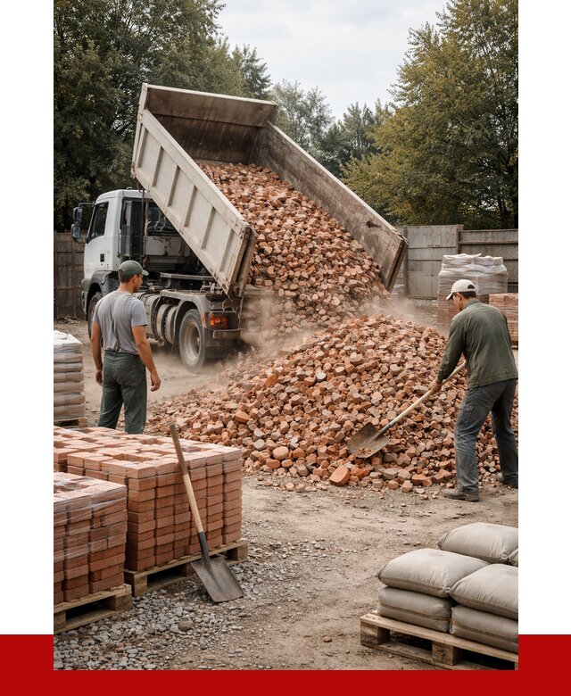 Бой кирпича в Ханты-Мансийске с доставкой от 4288 руб/куб | ПРОНЕРУДХнт
