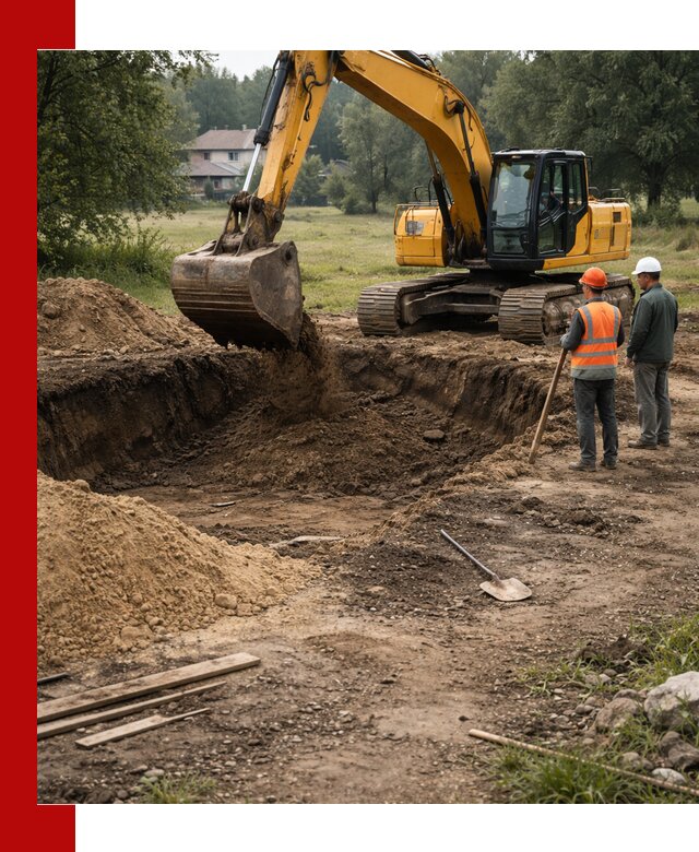 Рытье котлована под фундамент в Ханты-Мансийске (быстро и недорого)