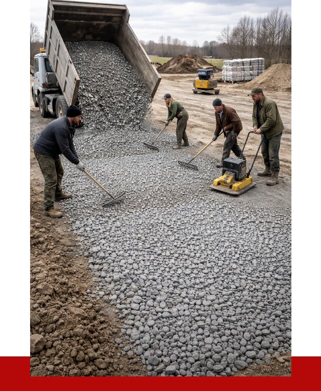 Устройство щебеночной подушки в Ханты-Мансийске от 4594 р. ПРОНЕРУДХнт